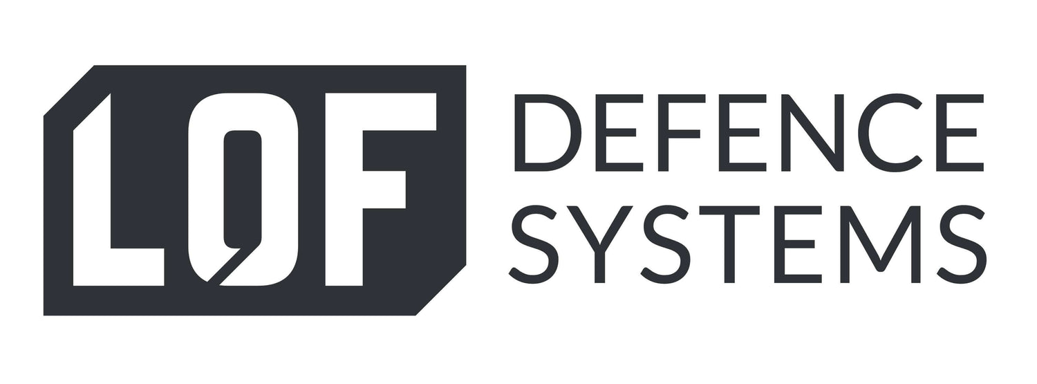 Logo of LOF Defence Systems, specializing in high-quality equipment for service dogs.