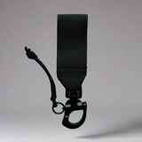Compact tactical quick release clip for dog leash, designed for swift one-handed operation in critical situations.
