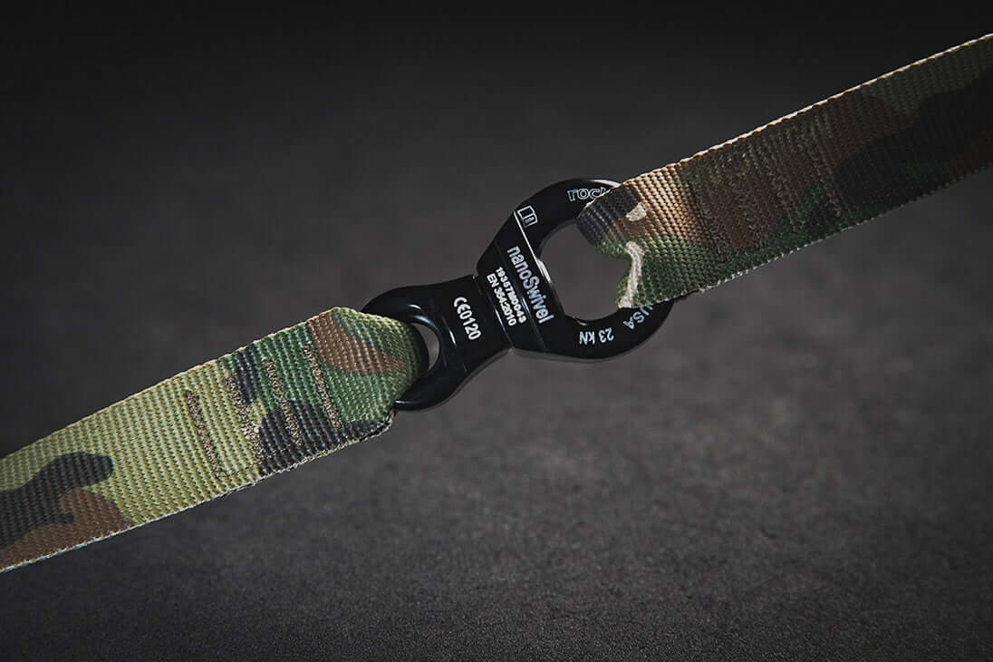 Tactical, super strong dog leash with Frog & Rock Exotica® NANO Swivel