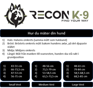 Taktisk hundsele för tjänstehund - Dagger K9 Tactical Vest, komplett kit - Working K9 Scandinavia
